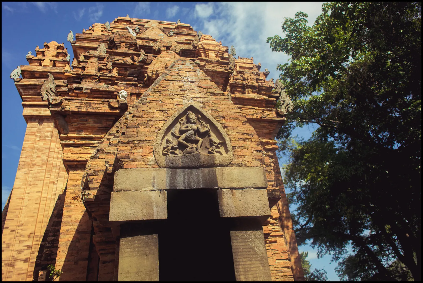 The facade of the Po Nagar Cham towers in Nha Trang.